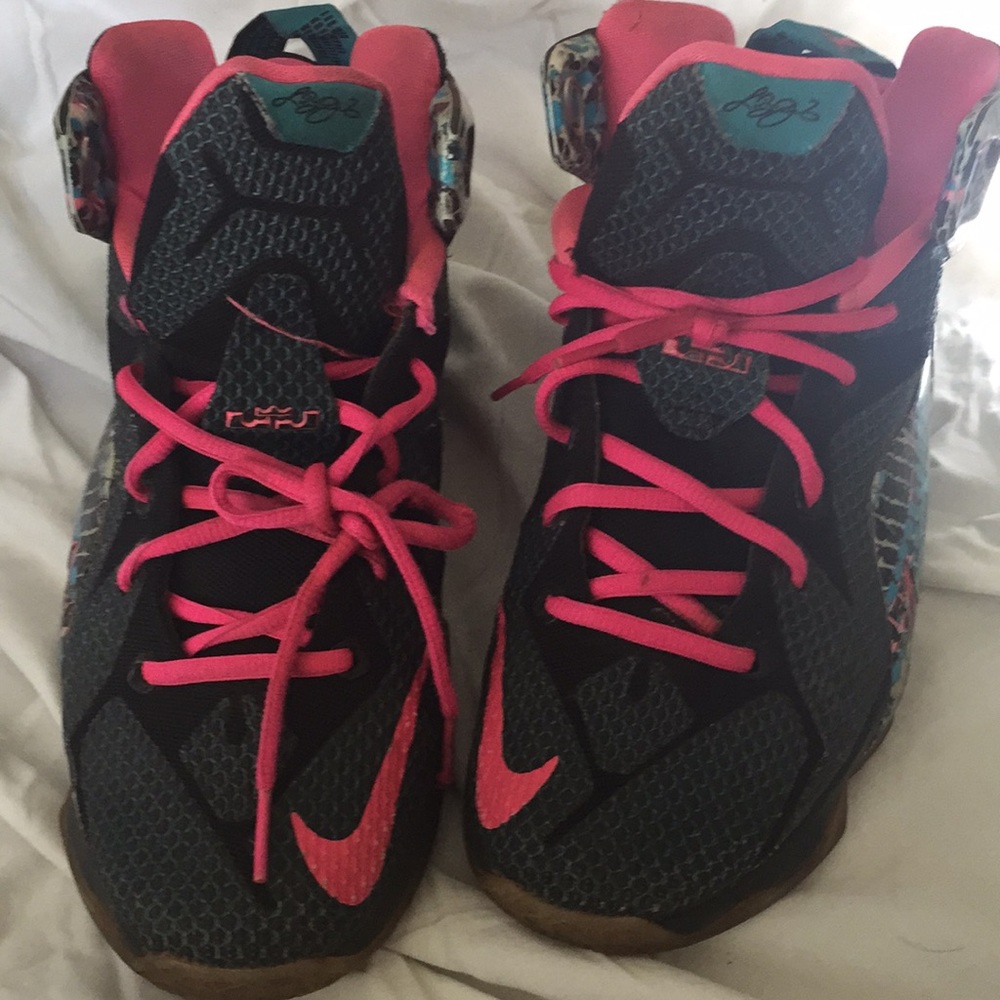 Pink blue lebrons